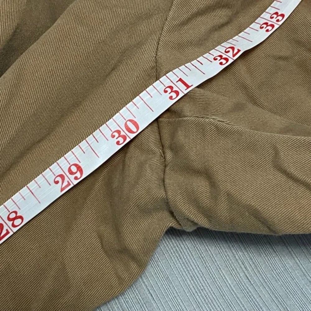 Vintage Polo Ralph Lauren Stretch Custom Fit Tan Chino Trouser Pants Mens 36x32